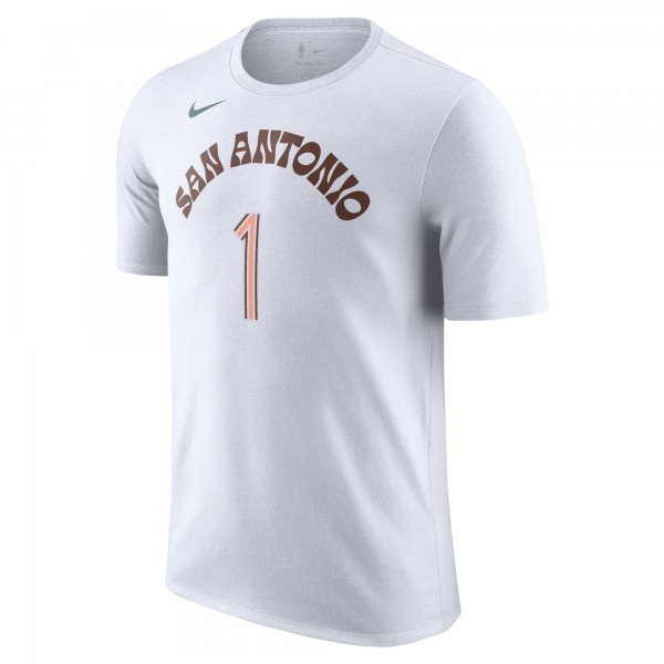 Футболка Victor Wembanyama San Antonio Spurs Nike 2023/24 City Edition Name & Number - White