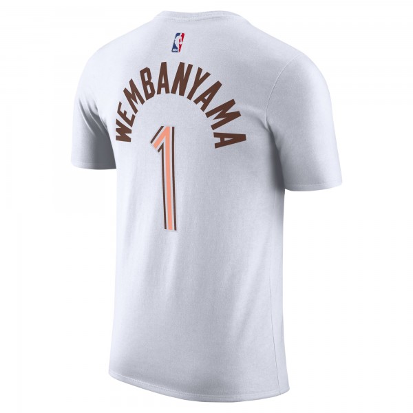 Футболка Victor Wembanyama San Antonio Spurs Nike 2023/24 City Edition Name & Number - White