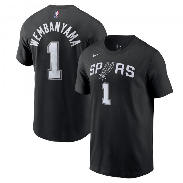 Футболка Victor Wembanyama San Antonio Spurs Nike 2023 NBA Draft First Round Pick - Black