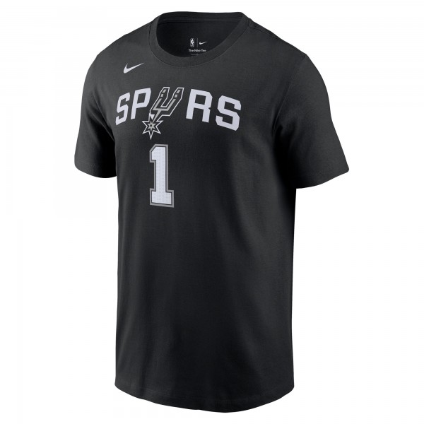 Футболка Victor Wembanyama San Antonio Spurs Nike 2023 NBA Draft First Round Pick - Black