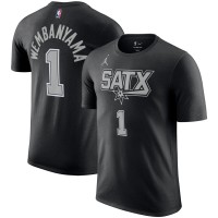 Футболка Victor Wembanyama San Antonio Spurs Jordan Brand 2022/23 Statement Edition Name & Number - Black