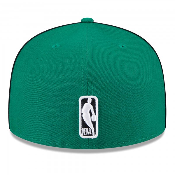 Бейсболка Boston Celtics New Era Piped & Flocked 59Fifty - Kelly Green