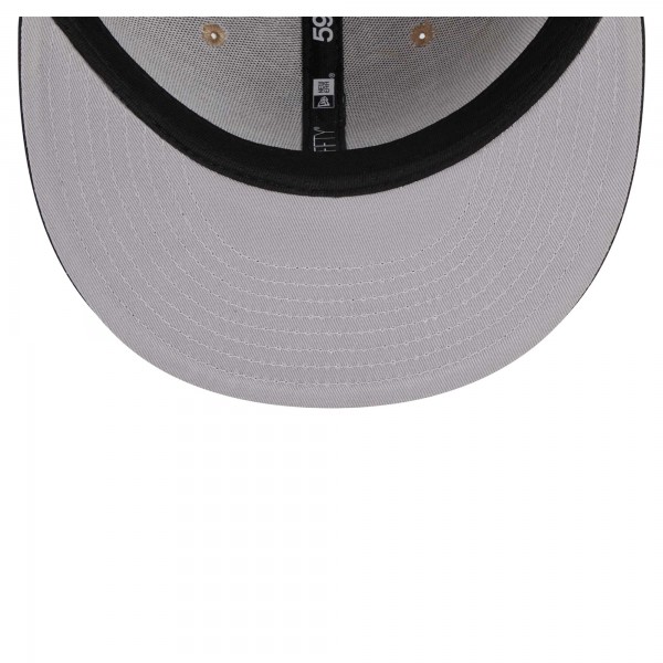 Бейсболка New York Knicks New Era Burnt Orange Logo 2-Tone 59FIFTY - Tan/Black