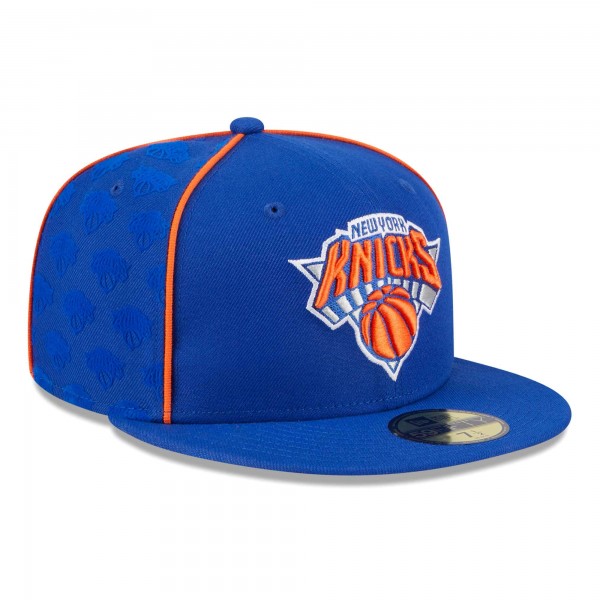 Бейсболка New York Knicks New Era Piped & Flocked 59Fifty - Blue