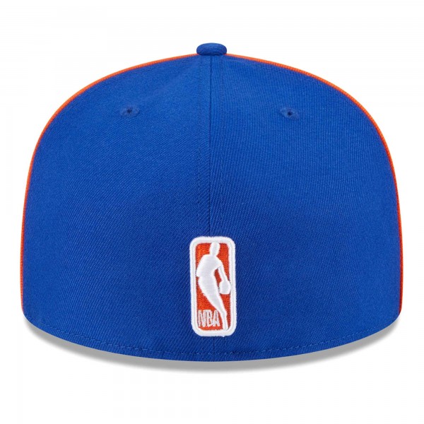 Бейсболка New York Knicks New Era Piped & Flocked 59Fifty - Blue