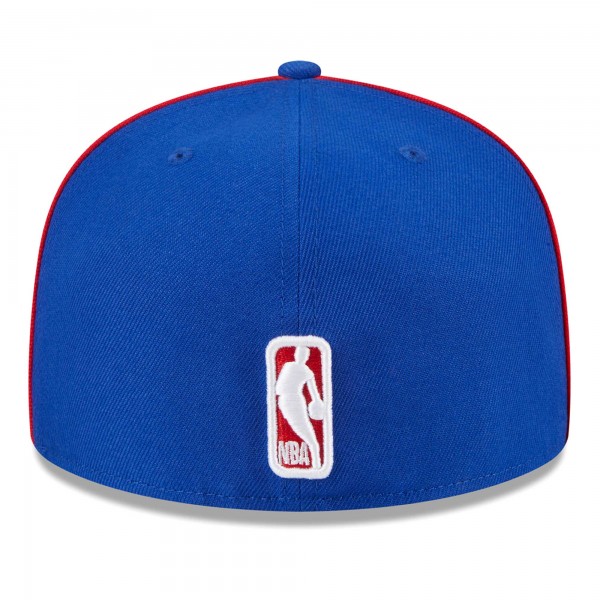 Бейсболка Philadelphia 76ers New Era Piped & Flocked 59Fifty - Royal