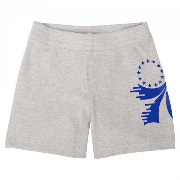 Малышам Philadelphia 76ers Royal/Red/Gray Bank Shot Bodysuit, Hoodie T-Shirt & Shorts Set