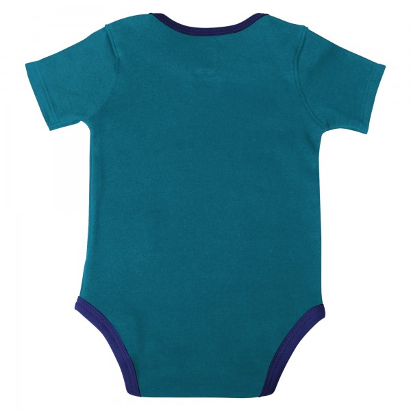 Малышам Charlotte Hornets Teal/Purple/Gray Bank Shot Bodysuit, Hoodie T-Shirt & Shorts Set