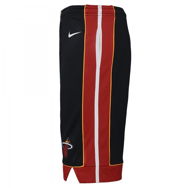 Подростковая Miami Heat Nike Black Icon Edition Mesh Performance Swingman Shorts
