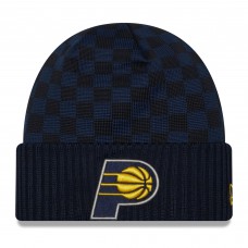 Шапка Indiana Pacers New Era 2024 NBA All-Star Game Rally Drive Checkerboard Pattern Cuffed Knit - Navy