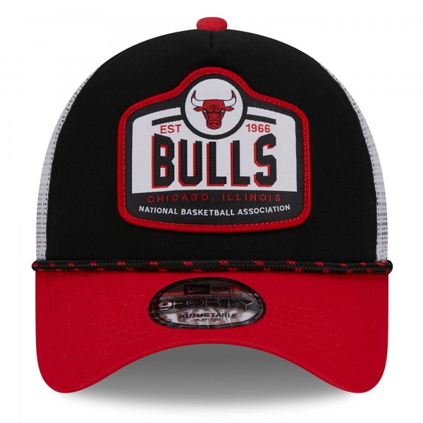 Бейсболка Chicago Bulls New Era 2024 NBA All-Star Game A-Frame 9FORTY - Black/Red
