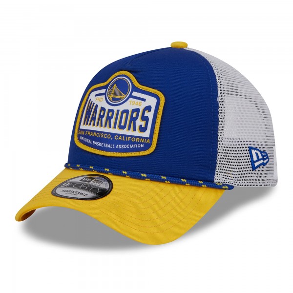 Бейсболка Golden State Warriors New Era  A-Frame 9FORTY - Royal/Gold
