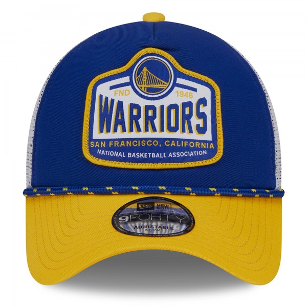Бейсболка Golden State Warriors New Era  A-Frame 9FORTY - Royal/Gold