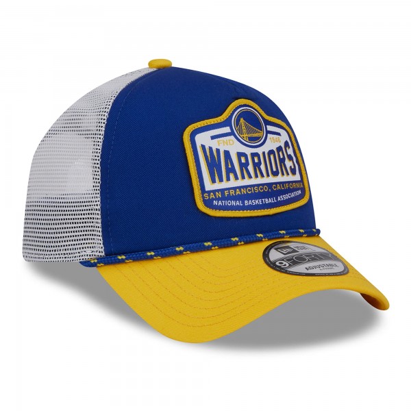 Бейсболка Golden State Warriors New Era  A-Frame 9FORTY - Royal/Gold