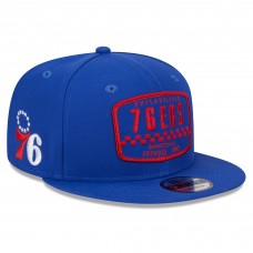 Бейсболка Philadelphia 76ers New Era Royal Rally Drive Finish Line Patch 9FIFTY Snapback