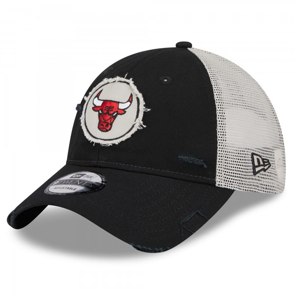 Бейсболка Chicago Bulls New Era 2024 NBA All-Star Game Rally Drive Distressed Patch 9TWENTY Trucker - Black