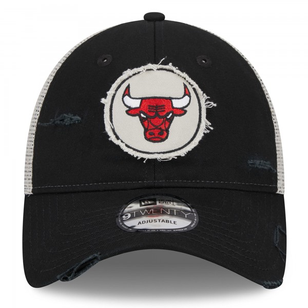 Бейсболка Chicago Bulls New Era 2024 NBA All-Star Game Rally Drive Distressed Patch 9TWENTY Trucker - Black