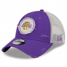 Бейсболка Los Angeles Lakers New Era  Rally Drive Distressed Patch 9TWENTY - Purple