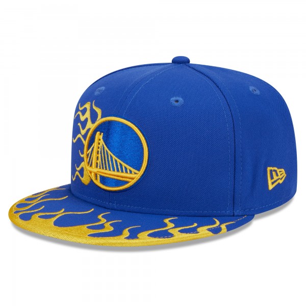 Бейсболка Golden State Warriors New Era  Rally Drive Flames 9FIFTY - Royal