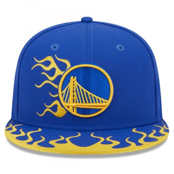 Бейсболка Golden State Warriors New Era  Rally Drive Flames 9FIFTY - Royal