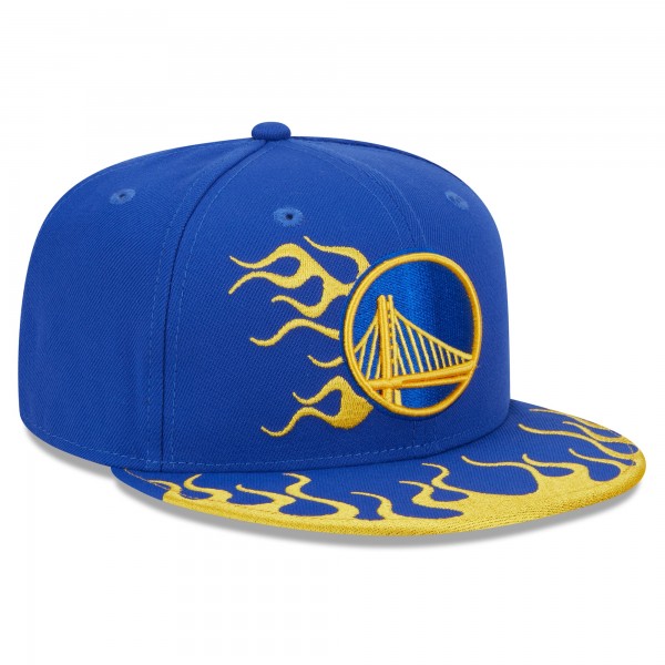 Бейсболка Golden State Warriors New Era  Rally Drive Flames 9FIFTY - Royal