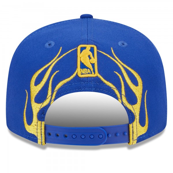 Бейсболка Golden State Warriors New Era  Rally Drive Flames 9FIFTY - Royal