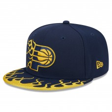 Бейсболка Indiana Pacers New Era 2024 NBA All-Star Game Rally Drive Flames 9FIFTY - Navy