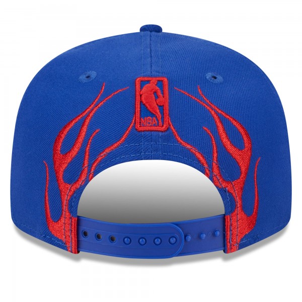Бейсболка Philadelphia 76ers New Era Royal Rally Drive Flames 9FIFTY Snapback