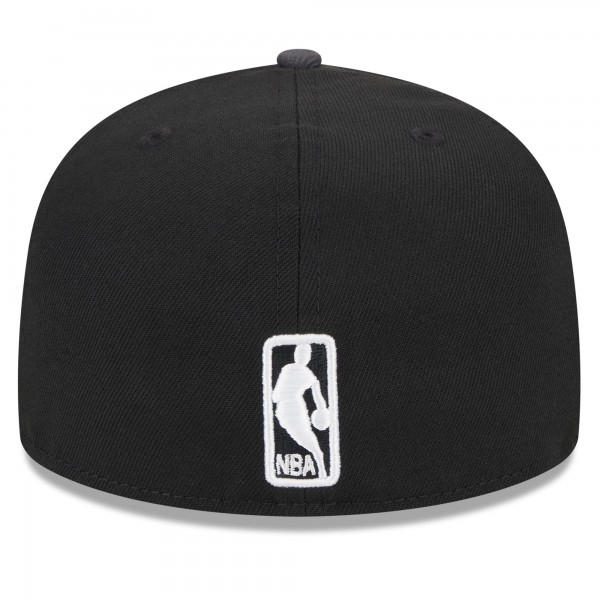 Бейсболка Brooklyn Nets New Era  Rally Drive Checkerboard 59FIFTY Crown - Black