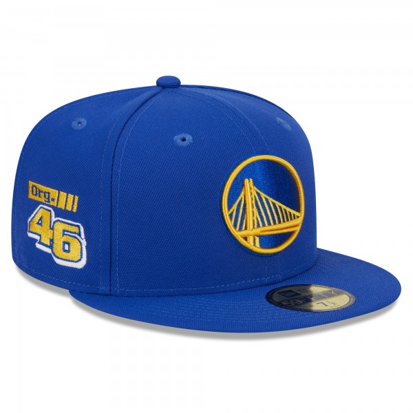Бейсболка Golden State Warriors New Era  Rally Drive Side Patch 59FIFTY - Royal