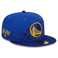 Бейсболка Golden State Warriors New Era  Rally Drive Checkerboard 59FIFTY Crown - Royal