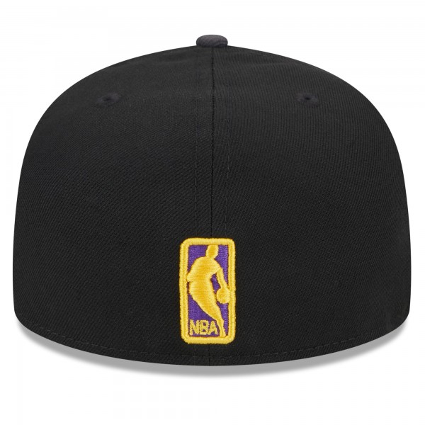 Бейсболка Los Angeles Lakers New Era  Rally Drive Checkerboard 59FIFTY Crown - Black