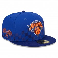 New York Knicks New Era  Rally Drive Checkerboard 59FIFTY Crown Fitted Hat - Blue