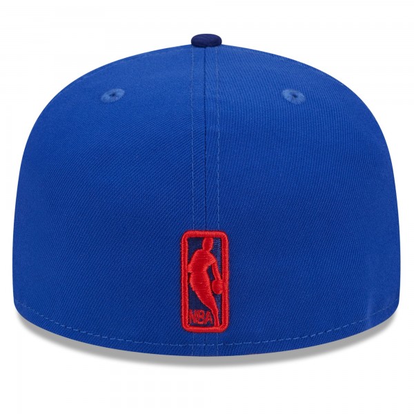 Бейсболка Philadelphia 76ers New Era Royal Rally Drive Checkerboard 59FIFTY Crown