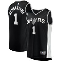 Victor Wembanyama San Antonio Spurs 2023 NBA Draft First Round Pick Fast Break Replica Jersey - Icon Edition - Black