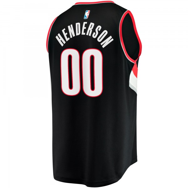 Игровая форма  Scoot Henderson Portland Trail Blazers Youth 2023 NBA Draft First Round Pick Fast Break Replica - Icon Edition - Black