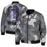 Бомбер на молнии Golden State Warriors The Wild Collective Unisex 2023/24 City Edition Camo Bomber - Gray