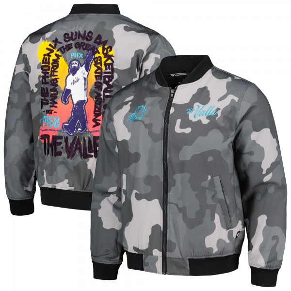 Кофта на молнии Phoenix Suns The Wild Collective Unisex 2023/24 City Edition Camo Bomber - Gray
