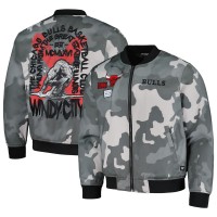 Кофта на молнии Chicago Bulls The Wild Collective Unisex 2023/24 City Edition Camo Bomber - Gray