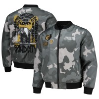 Бомбер на молнии Memphis Grizzlies The Wild Collective Unisex 2023/24 City Edition Camo Bomber - Gray