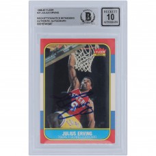 Julius Erving Philadelphia 76ers Autographed 1986-87 Fleer #31 Beckett Fanatics Witnessed Authenticated 10 Card
