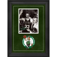 Larry Bird Boston Celtics Autographed Fanatics Authentic Deluxe Framed 8 x 10 Celebration with Auerbach Photograph with Green Ink
