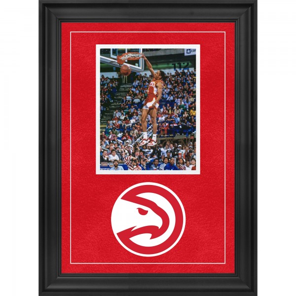 Spud Webb Atlanta Hawks Autographed Fanatics Authentic Deluxe Framed 8 x 10 Dunk Contest Photograph