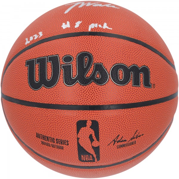 Баскетбольный мяч Jarace Walker Indiana Pacers Autographed Authentic  Wilson Authentic Series Indoor/Outdoor with 2023 #8 Pick Inscription
