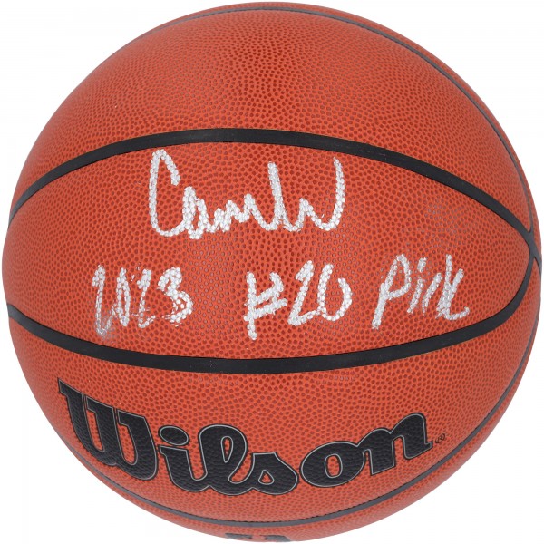 Баскетбольный мяч Cam Whitmore Houston Rockets Autographed Fanatics Authentic  Wilson Authentic Series Indoor/Outdoor with 2023 #20 Pick Inscription