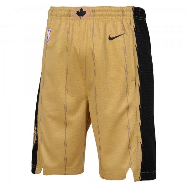 Шорты Toronto Raptors Nike Youth 2023/24 City Edition Swingman Performance - Gold