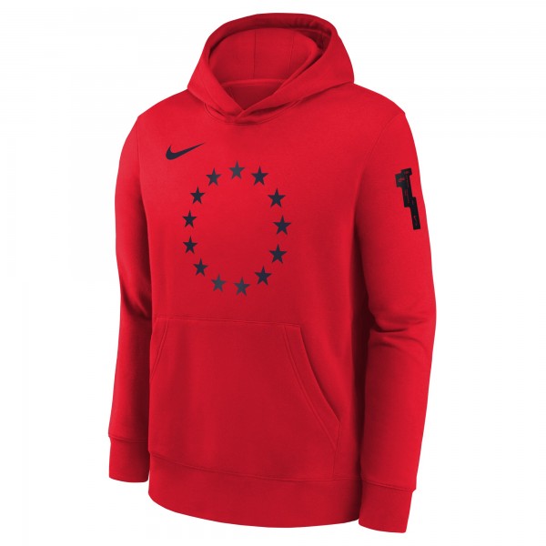 Толстовка Philadelphia 76ers Nike Youth 2023/24 City Edition Courtside - Red