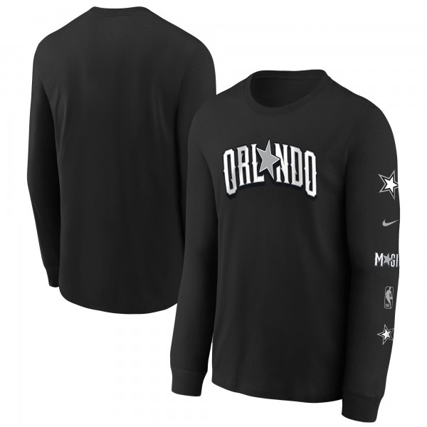 Футболка с длинным рукавом Orlando Magic Nike Youth 2023/24 City Edition Max90 - Black
