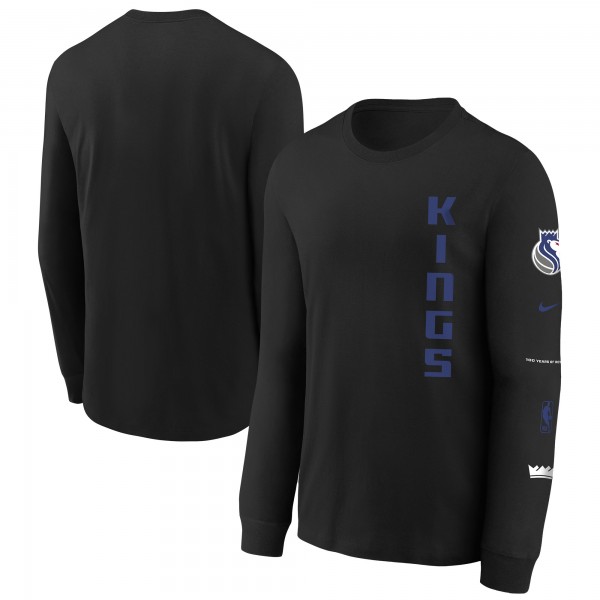 Футболка с длинным рукавом Sacramento Kings Nike Youth 2023/24 City Edition Max90 - Black
