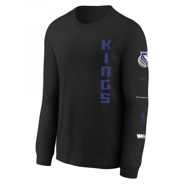 Футболка с длинным рукавом Sacramento Kings Nike Youth 2023/24 City Edition Max90 - Black